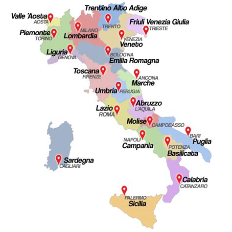 Ciudades italianas, provincias de Italia, Pueblos de ...