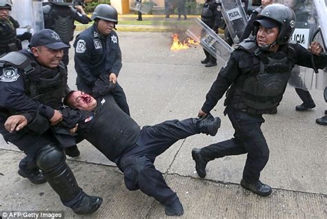 Clashes with Mexican police after protesters shut down ...