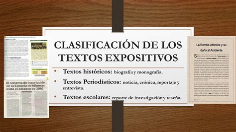 CLASIFICACIÓN DE LOS TEXTOS EXPOSITIVOS   ppt descargar