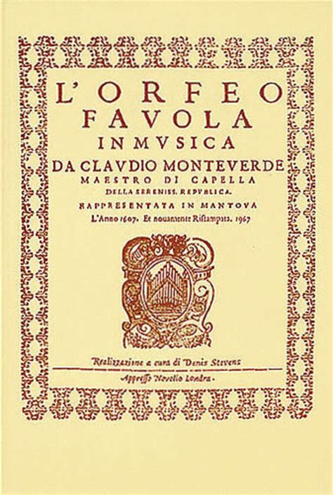 Claudio Monteverdi: L Orfeo   Favola In Musica SV.318 ...