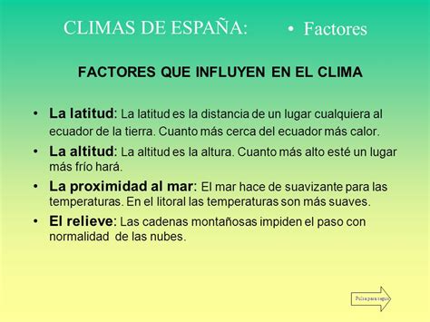 CLIMAS DE ESPAÑA: Qué es clima ppt descargar
