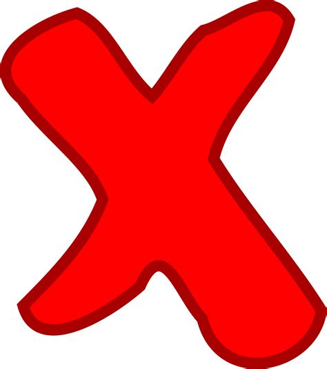 Clipart   red not OK / failure symbol