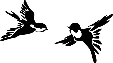 Clipart   Stylized Birds Silhouette