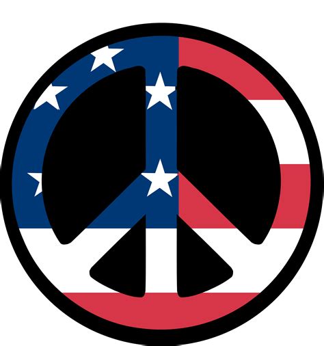clipartist.net » Clip Art » us Flag Peace Symbol ...