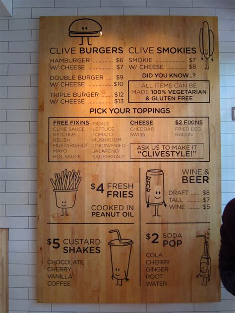 clive_burger_menu … | Bar Counter | Pinte…