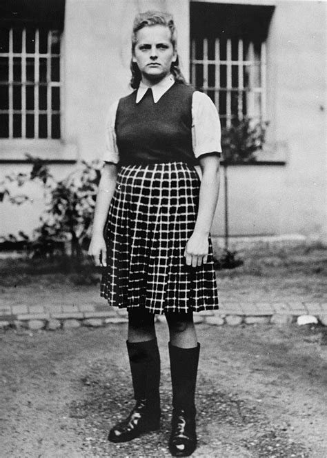 Close up of Irma Grese, known as  The Bitch of Belsen , an ...