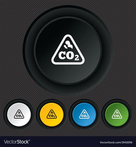 CO2 carbon dioxide formula sign icon Chemistry Vector Image