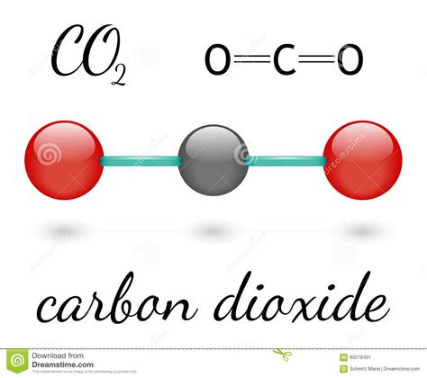 CO2 molecule stock illustration. Illustration of education ...