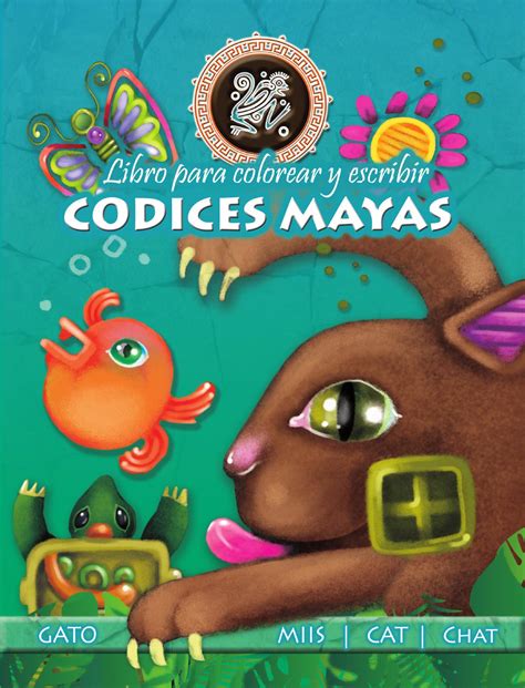 CODICES MAYAS ,libro para colorear y escribir es 4 idiomas ...