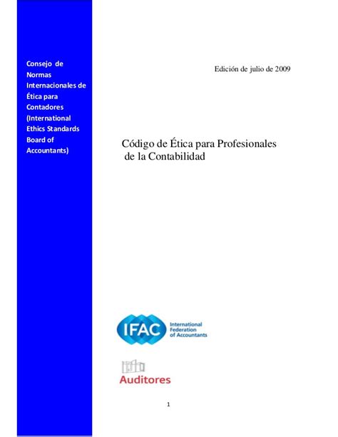 Codigo de etica code of ethics spanish translation