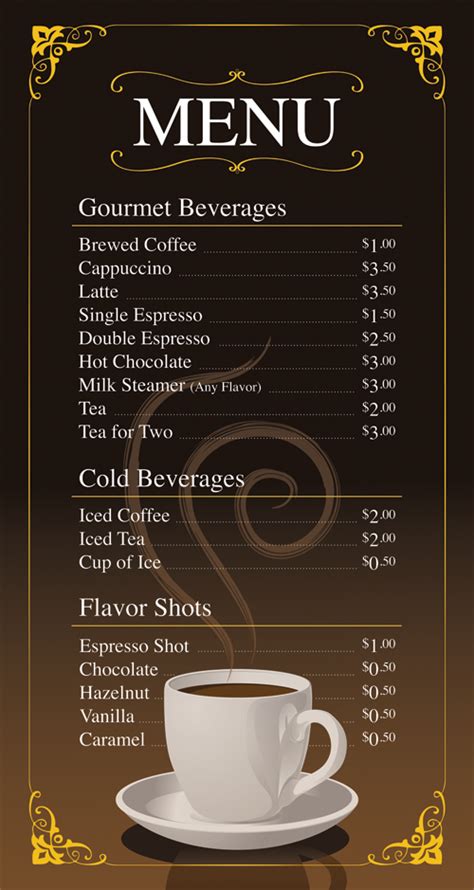 Coffee Shop Menu Ideas Coffee shop menu | Cartas y menus ...