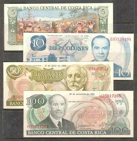 Coleccion De 4 Billetes De Costa Rica   $ 145.00 en ...