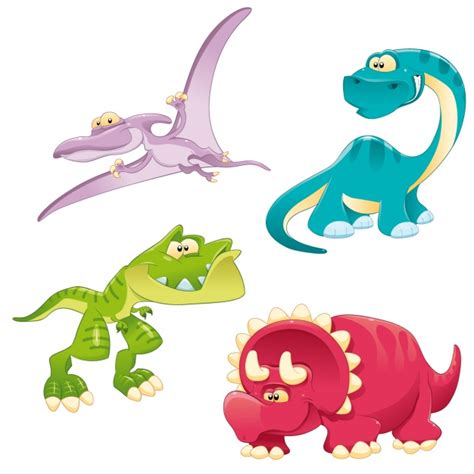 Colección de dinosaurios a color | Descargar Vectores gratis
