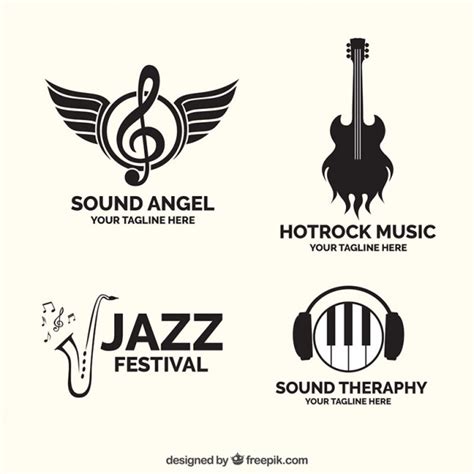 Colección de logotipos de música | Descargar Vectores gratis