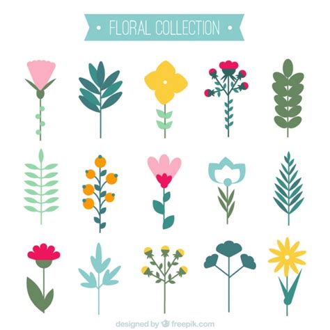 Colección fantástica de diferentes tipos de flores ...