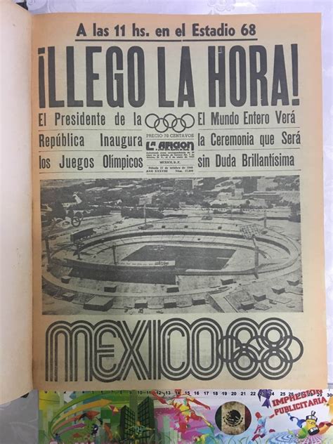 Colección Periodicos Juegos Olimpicos México 1968 3 Tomos ...