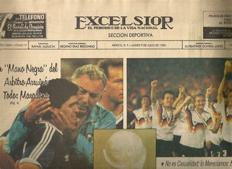 Colección Periódicos Mexicanos Mundial Futbol Italia 1990 ...