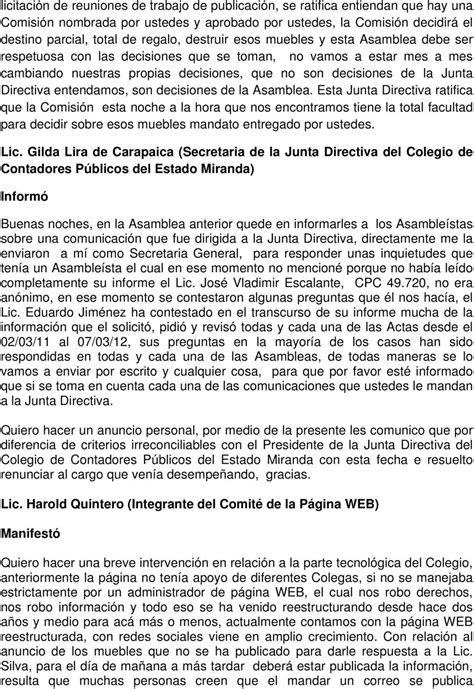 Colegio de Contadores Públicos del Estado Miranda PDF