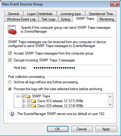 Collecting SNMP Traps Messages
