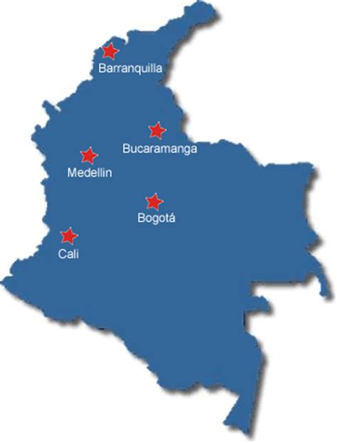 Colombia Mapa Ciudades