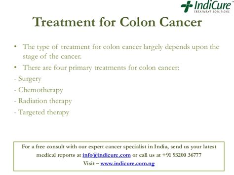 Colon cancer treatment in india at affordable cost
