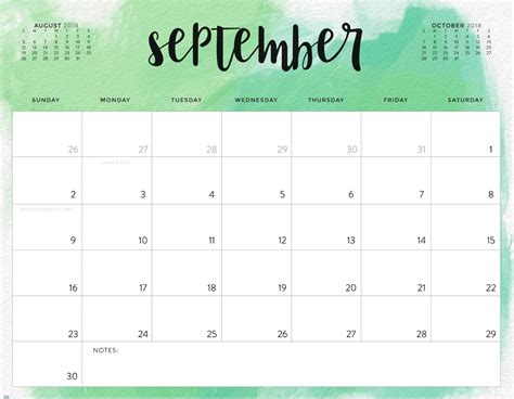 Color Pattern 2018 Printable Calendar | Calendar 2018