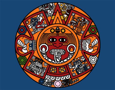 colorea tus dibujos aztecas para colorear MEMES