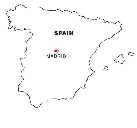 COLOREA TUS DIBUJOS: Mapa de España para colorear