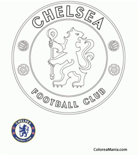 Colorear Chelsea  Escudos equipos de Ftbol , dibujo para ...