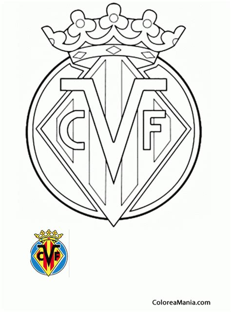 Colorear Club Ftbol Villarreal  Escudos equipos de Ftbol ...