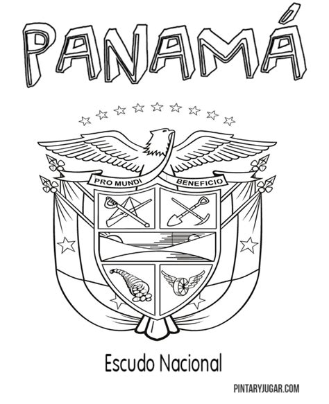 colorear de Símbolos patrios de Panamá