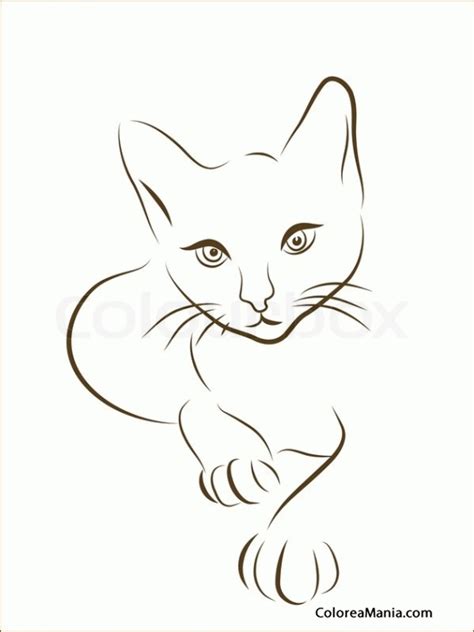 Colorear Gato silueta 3  Animales Domsticos , dibujo para ...