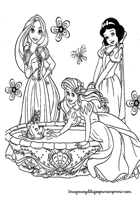 Colorear Princesas disney | Imagenes y dibujos para imprimir