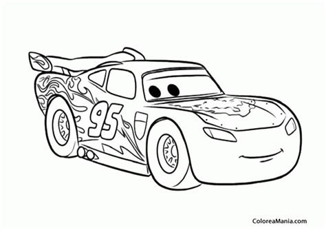 Colorear Rayo McQueen 2  Cars , dibujo para colorear gratis