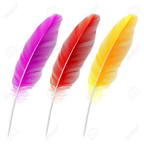 Colored Feather Pen Clipart  52+