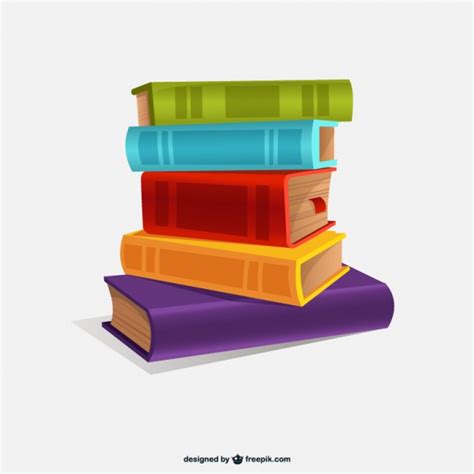 Colorful books illustration Vector | Free Download