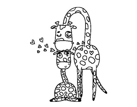 Coloriage de Maman girafe pour Colorier   Coloritou.com