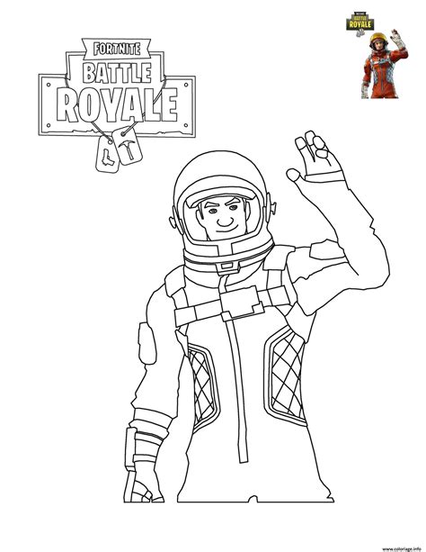Coloriage Fortnite Battle Royale personnage 5   JeColorie.com