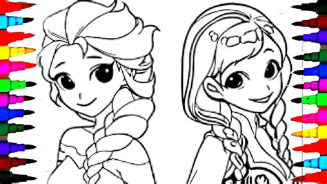 Coloring Pages Disney Frozen Cartoon Elsa and Anna ...
