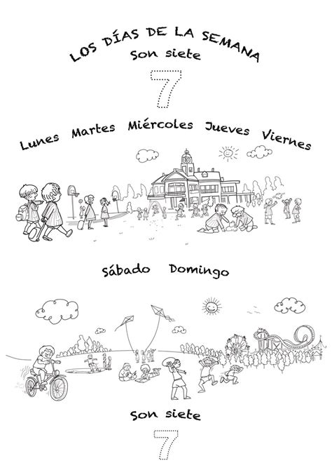 Coloring sheet and lyrics for Spanish language song for ...