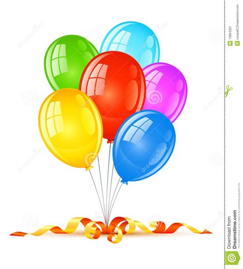 Coloured Balloons For Birthday Holiday Celebration Stock ...