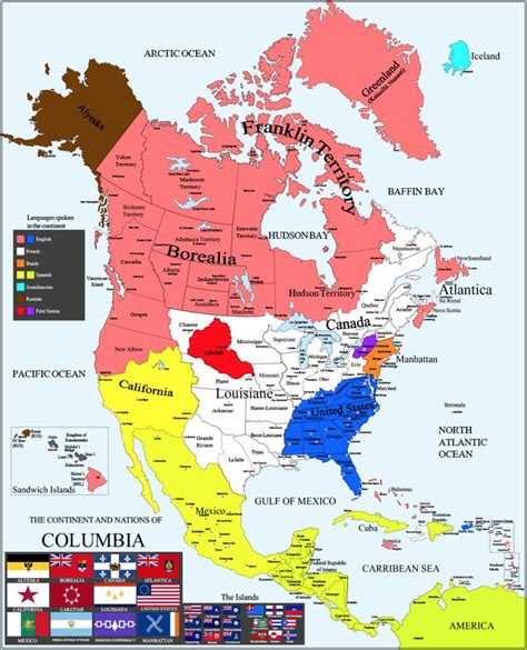 COLUMBIA   Alternate History North America map by ...