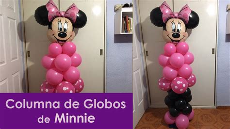 Columna de Globos fiesta Minnie Mouse