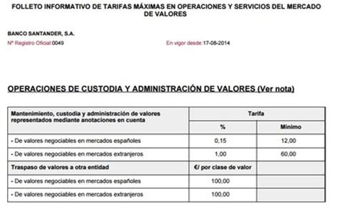 Comisiones traspaso de Santander a Ing   Traspaso de ...