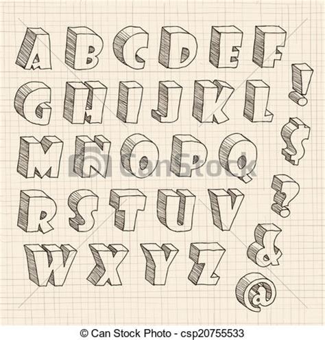 Comment dessiner lettres 3d