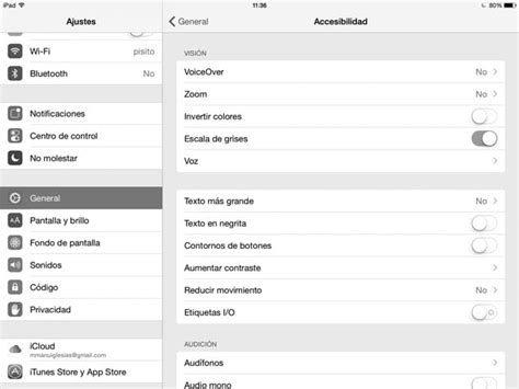 Cómo activar el modo escala de grises en iPad y iPhone