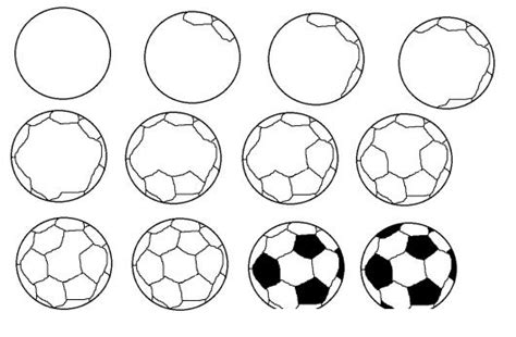 Como Aprender A Dibujar Una Pelota De Futbol Para Pintar Y ...
