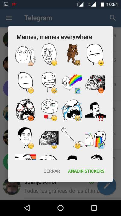 Cómo buscar stickers para Telegram