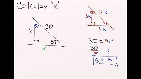 Como calcular los lados en un triángulo rectángulo notable ...