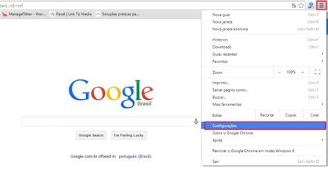 Como colocar o Google como página inicial no Chrome
